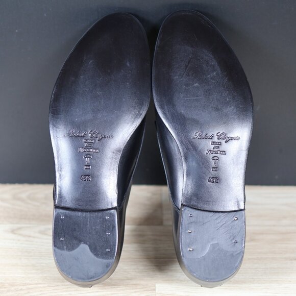 Robert Clergerie Shoes Men Size 9.5 Black Derby Leather Plain Toe Made in France main image 9